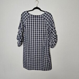 J.O.A. Maternity Dress XS Blue Plaid Western Autumn‎ Harvest Festival Business